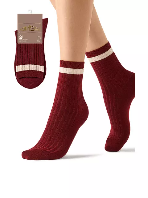 Женские высокие зимние носки с шерстью omsa comfort 355 mosto, , 39-41 (25-27), OMSA, - 1