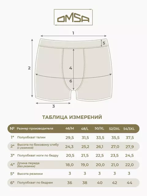 Бесшовные мужские трусы «боксеры» omsa omu 2221s stripes vi grigio, , 52 (2XL), OMSA, - 4
