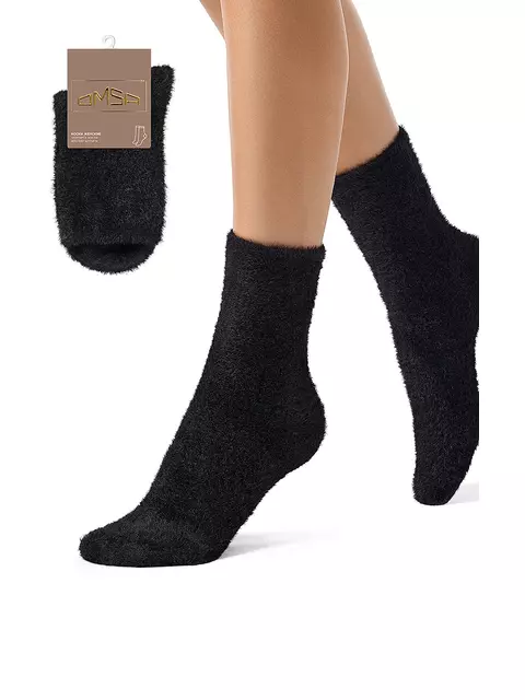 Женские «пушистые» зимние носки omsa comfort 352 nero, , 39-41 (25-27), OMSA, - 1
