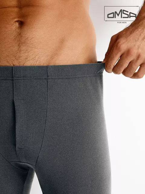 Кальсоны мужские "термо" omsa omu 3021t pv grigio, , 54 (3XL), OMSA, - 5