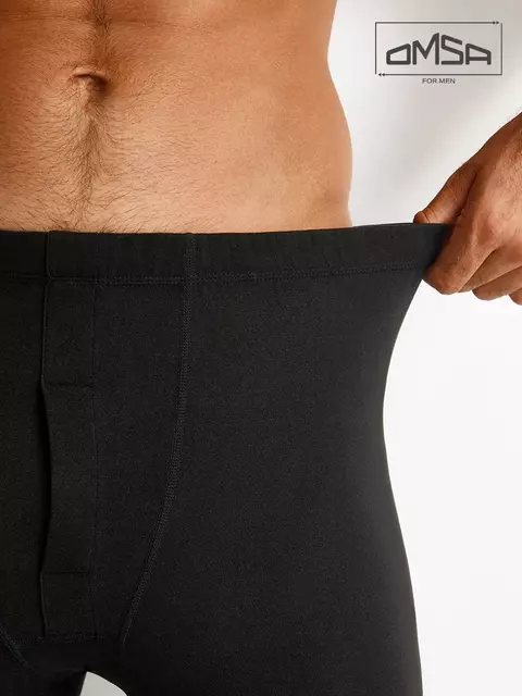 Кальсоны мужские "термо" omsa omu 3021t pv nero, , 54 (3XL), OMSA, - 5