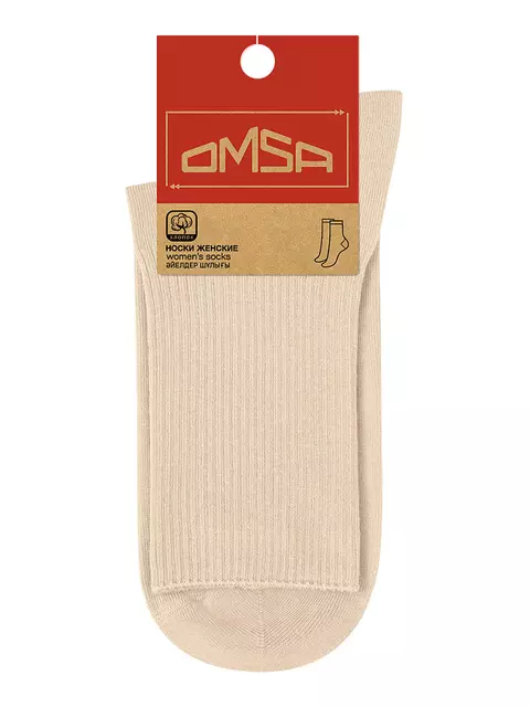 Женские высокие носки omsa eco 254 beige, , 39-41 (25-27), OMSA, - 5