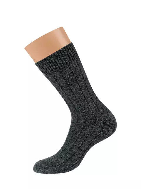 Мужские теплые носки в рубчик omsa comfort 306 grigio, , 42-44 (27-29), OMSA, - 3