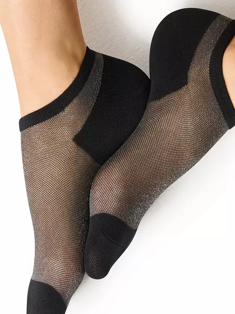 Женские суперукороченные носки omsa eco 251 nero, , 39-41 (25-27), OMSA, - 5