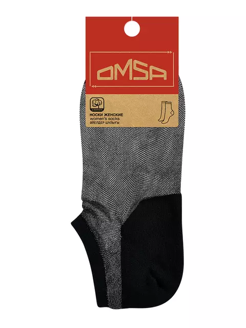 Женские суперукороченные носки omsa eco 251 nero, , 39-41 (25-27), OMSA, - 6