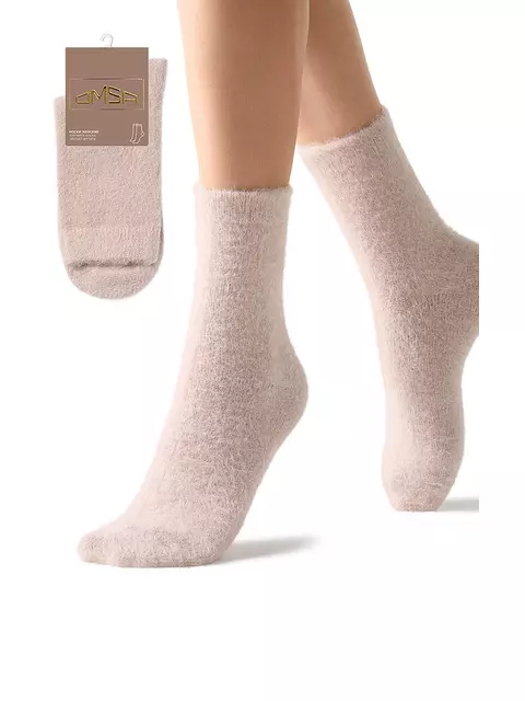 Женские «пушистые» зимние носки omsa comfort 350 rosa antico, , 39-41 (25-27), OMSA, - 1