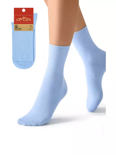 Женские высокие носки omsa eco 254 blu chiaro, , 35-38 (23-25), OMSA, - 1