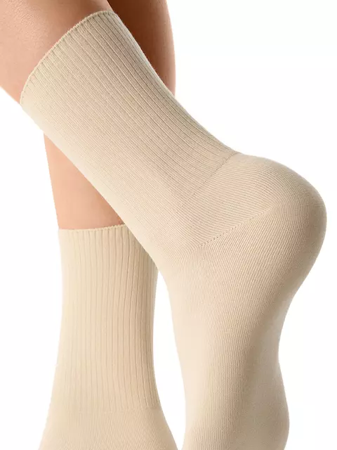 Женские высокие носки omsa eco 254 beige, , 39-41 (25-27), OMSA, - 4