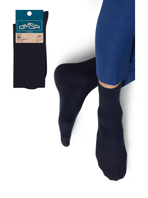 Мужские классические всесезонные носки omsa eco 401 blu, , 45-47 (29-31), OMSA, - 1