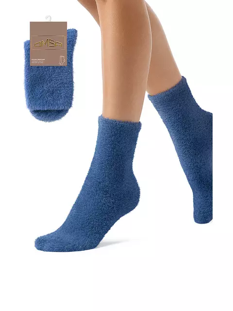 Женские «пушистые» зимние носки omsa comfort 352 jeans, , 39-41 (25-27), OMSA, - 1