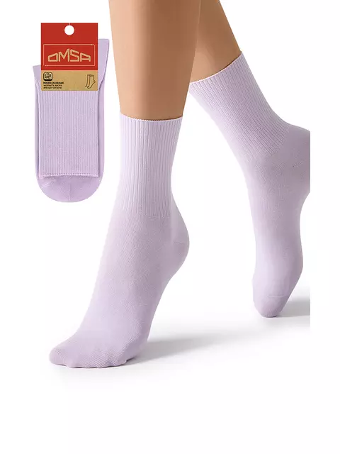 Женские высокие носки omsa eco 254 lilla, , 39-41 (25-27), OMSA, - 1