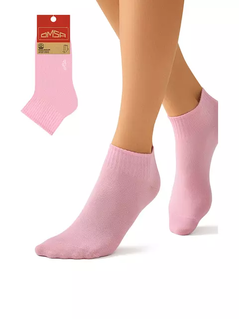 Короткие женские носки omsa eco 253 rosa, , 39-41 (25-27), OMSA, - 1