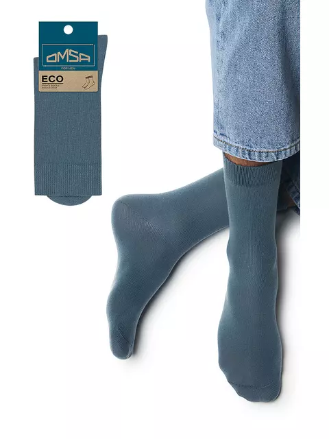 Мужские классические всесезонные носки omsa eco 401 colors jeans, , 45-47 (29-31), OMSA, - 1