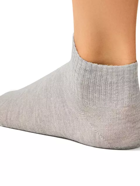 Короткие женские носки omsa eco 253 grigio melange, , 35-38 (23-25), OMSA, - 4