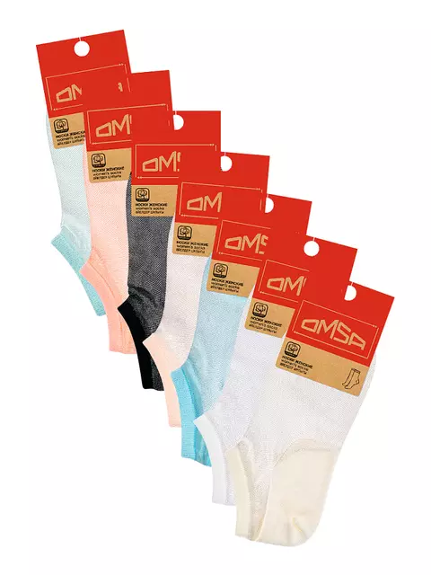 Женские суперукороченные носки omsa eco 251 creme, , 39-41 (25-27), OMSA, - 2