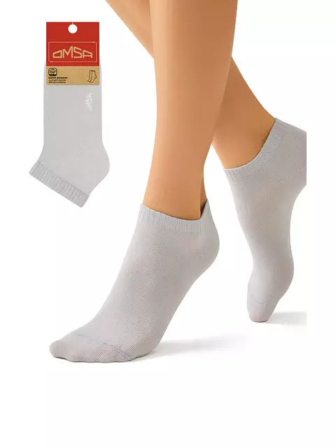 Женские укороченные носки omsa eco 252 grigio chiaro, , 35-38 (23-25), OMSA, - 1