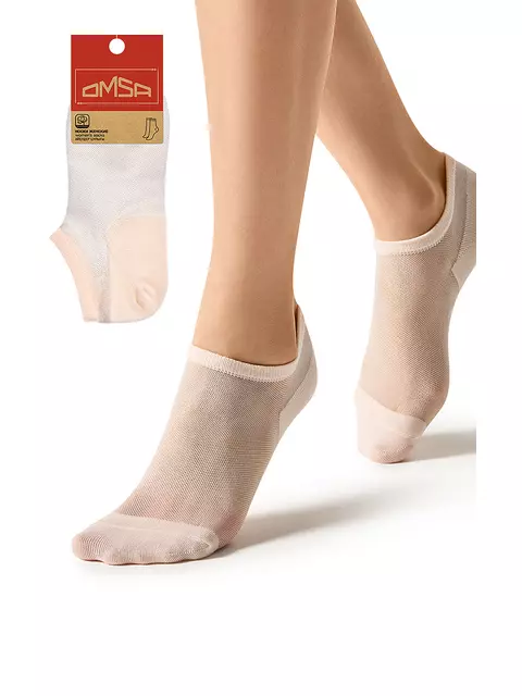 Женские суперукороченные носки omsa eco 251 creme, , 39-41 (25-27), OMSA, - 1