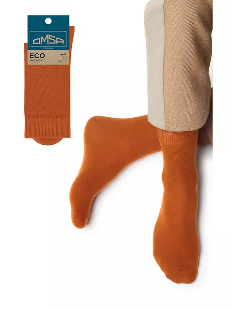 Мужские классические всесезонные носки omsa eco 401 colors terracotta, , 45-47 (29-31), OMSA, - 1