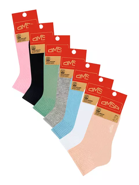 Короткие женские носки omsa eco 253 nero, , 39-41 (25-27), OMSA, - 2