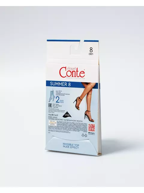 Гольфы женские conte summer 8 (2 пары) bronz, 21С-181СП, 36-39 (23-25), CONTE ELEGANT,  - 4