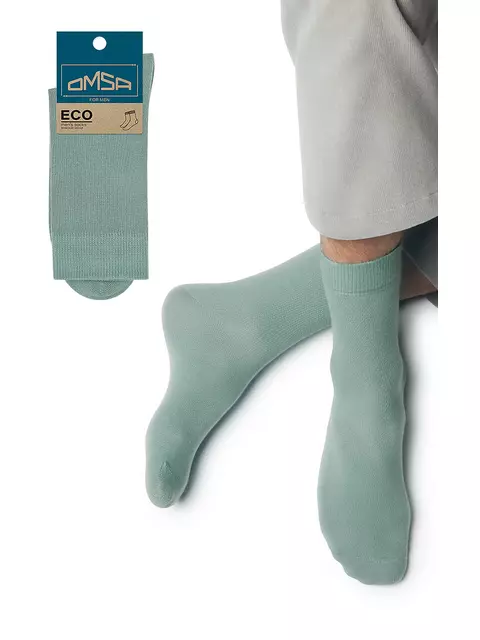 Мужские классические всесезонные носки omsa eco 401 colors acquamarina, , 45-47 (29-31), OMSA, - 1