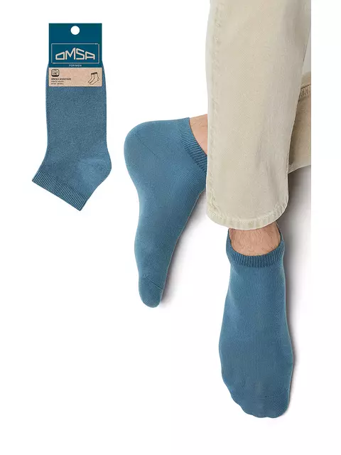 Мужские всесезонные укороченные носки omsa eco 402 jeans, , 45-47 (29-31), OMSA, - 1