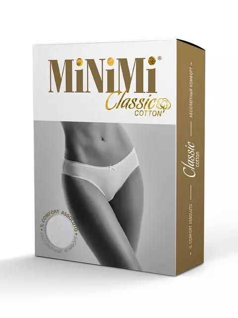 Женские трусы слипы из хлопка minimi bo221 slip bianco, , 42 (XS), MINIMI, - 5