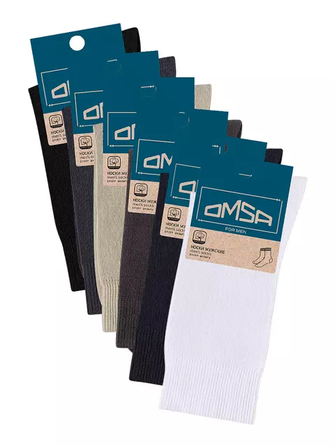 Мужские классические всесезонные носки omsa eco 401 grigio scuro, , 45-47 (29-31), OMSA, - 2