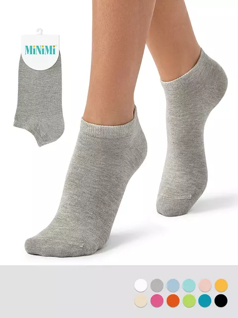 Женские короткие носки minimi fresh 4102 grigio melange, , 35-38 (23-25), MINIMI, - 1