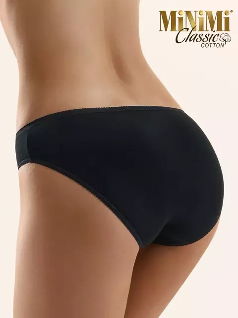 Женские трусы слипы из хлопка minimi bo221 slip nero, , 42 (XS), MINIMI, - 2