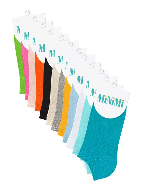 Женские короткие носки minimi fresh 4102 bianco, , 39-41 (25-27), MINIMI, - 2