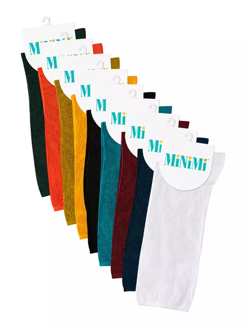 Женские носки c фактурным рисунком «лапша» minimi fresh 4103 verde foresta, , 39-41 (25-27), MINIMI, - 2