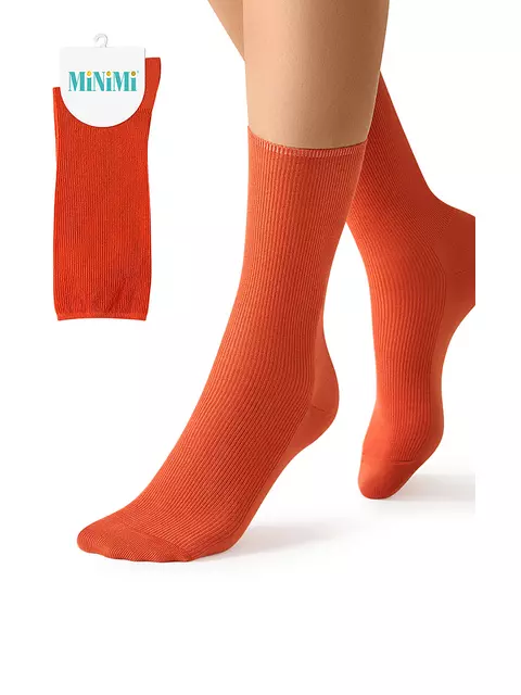 Женские носки c фактурным рисунком «лапша» minimi fresh 4103 terracotta, , 39-41 (25-27), MINIMI, - 1