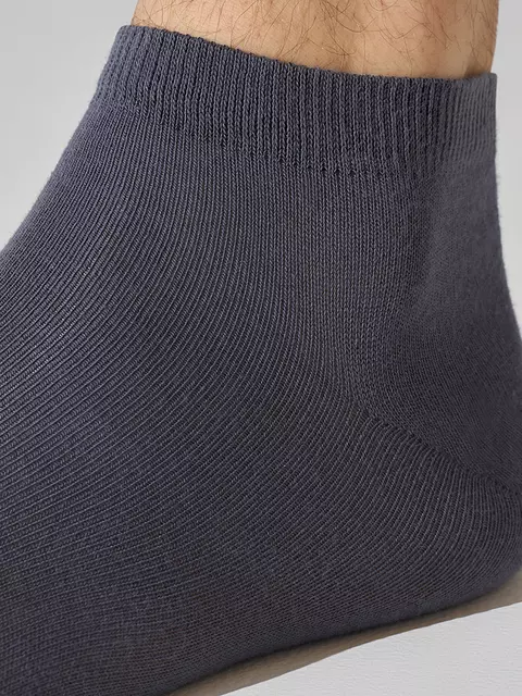 Мужские всесезонные укороченные носки omsa eco 402 grigio scuro, , 45-47 (29-31), OMSA, - 3