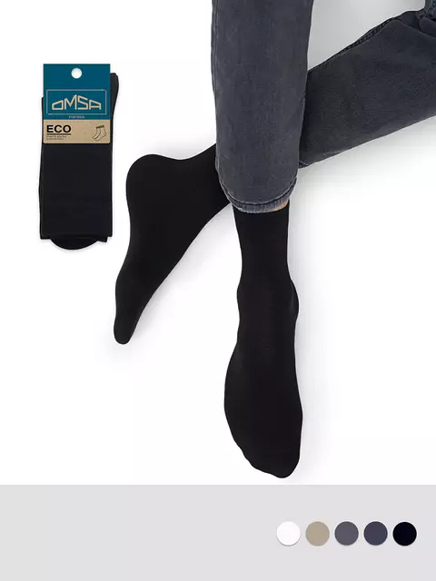 Мужские классические носки omsa eco 403 nero, , 45-47 (29-31), OMSA, - 1
