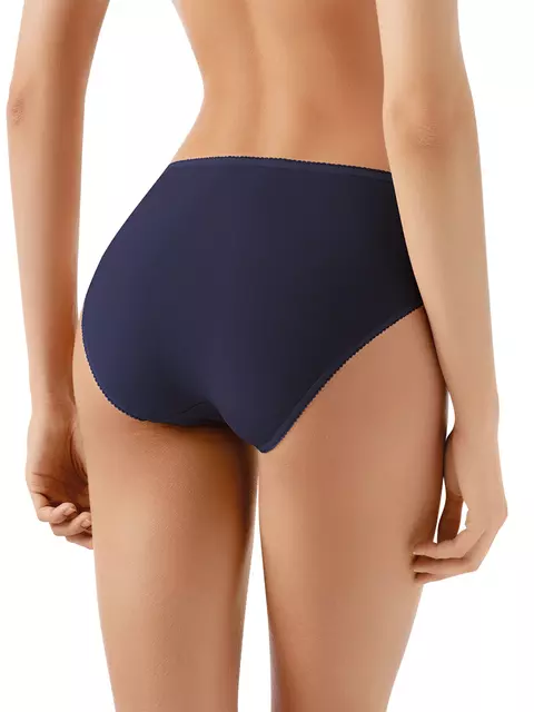 Трусы-слипы с широким бочком из хлопка minimi bo222 slip blu notte, , 46 (M), MINIMI, - 2
