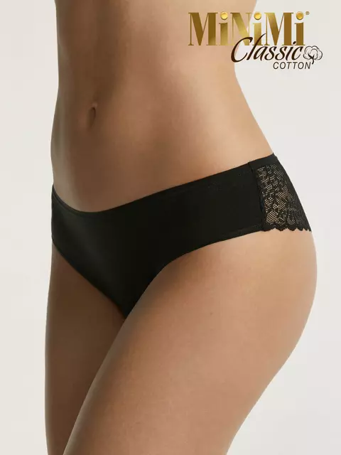 Женские трусы бразилиана (кружево) minimi 2611b classic nero, , 50 (XL), MINIMI, - 2