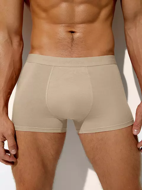 Боксеры мужские с открытой резинкой omsa viscose omb 3234 beige, , 54 (3XL), OMSA, - 1