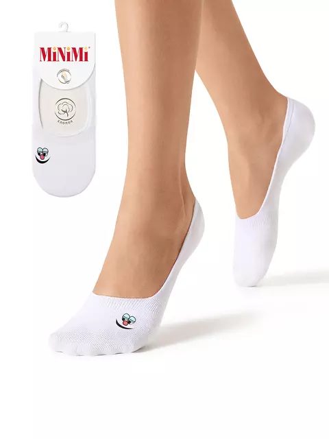 Женские подследники с рисунком minimi bell 5203 bianco, , 39-41 (25-27), MINIMI, - 1