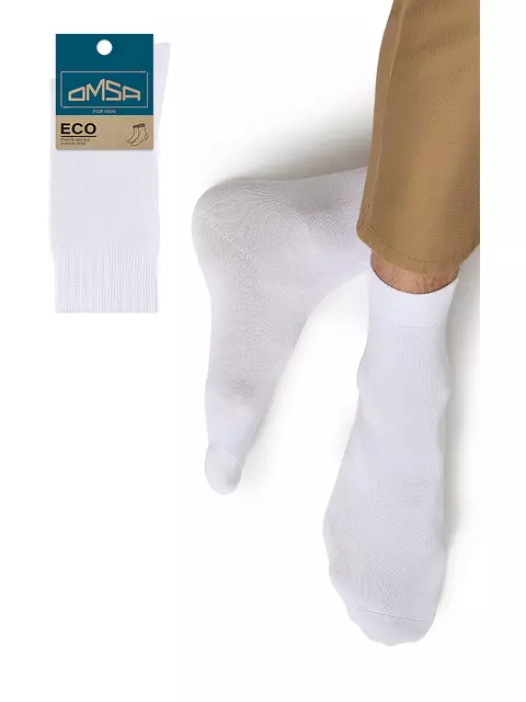Мужские классические носки omsa eco 403 bianco, , 45-47 (29-31), OMSA, - 1