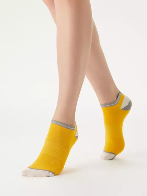Женские укороченные носки minimi trend 4204 giallo, , 39-41 (25-27), MINIMI, - 3