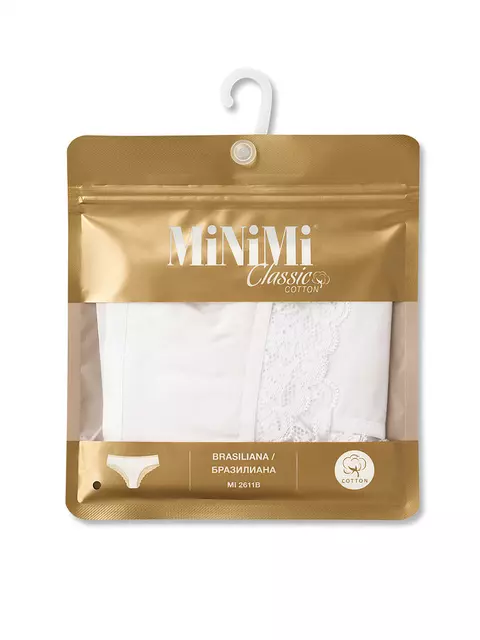 Женские трусы бразилиана (кружево) minimi 2611b classic bianco, , 50 (XL), MINIMI, - 5