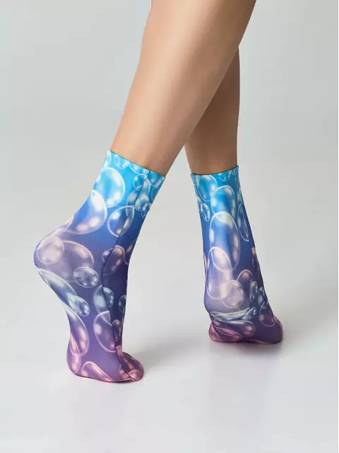 Плотные носки с рисунком «bubbles» conte fantasy 920 mix, 22С-55СП, 36-39 (23-25), CONTE ELEGANT,  - 3