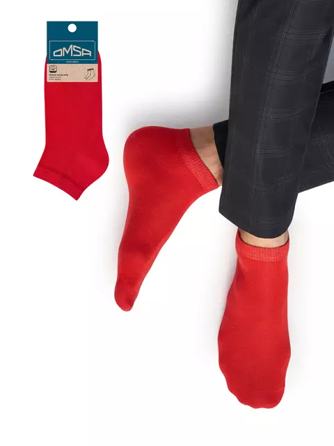 Носки укороченные мужские omsa eco 402 colors rosso, , 39-41 (25-27), OMSA, - 1
