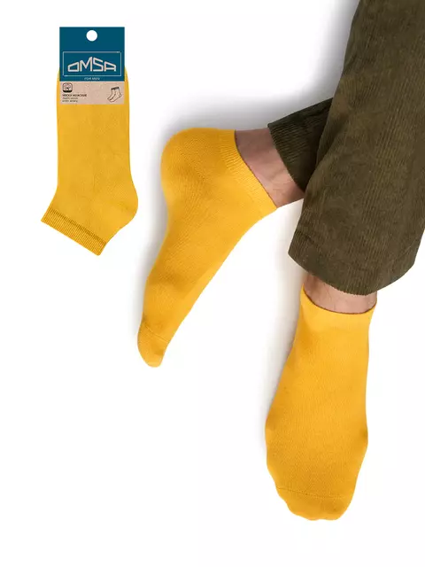Носки укороченные мужские omsa eco 402 colors giallo, , 39-41 (25-27), OMSA, - 1