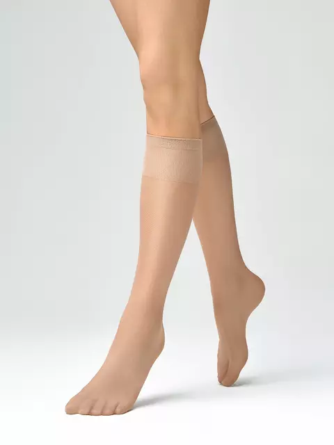 Гольфы женские (2 пары) minimi elastic 20 caramello, , (ONE SIZE), MINIMI, - 1
