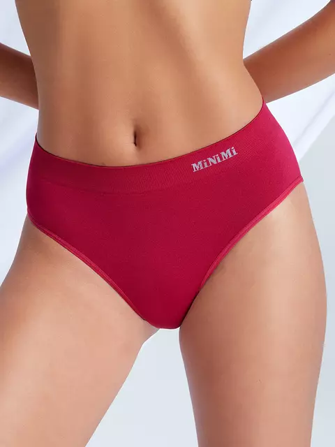 Бесшовные трусы женские слипы minimi ma222 slip alto rubino, , 46/48 (M/L), MINIMI, - 5