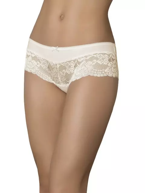 Трусы-шортики из хлопка (кружево) minimi bo232 panty avorio, , 52 (2XL), MINIMI, - 1