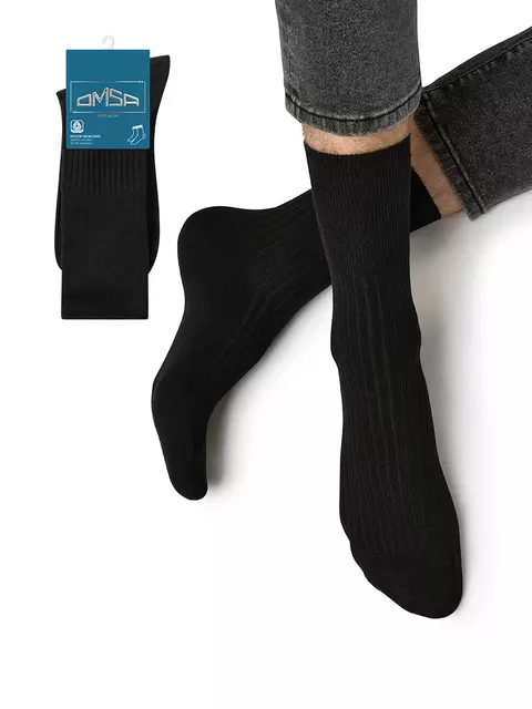 Носки мужские omsa comfort 310 nero, , 39-41 (25-27), OMSA, - 1