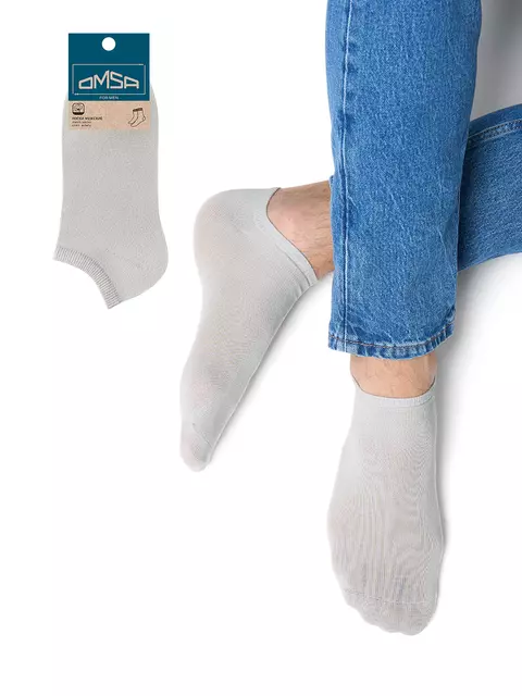 Носки мужские omsa eco 404 grigio chiaro, , 39-41 (25-27), OMSA, - 1